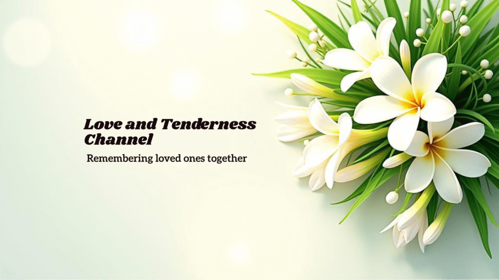 A bouquet of white flowers with the words “In Memory,” symbolizing tribute, love, and gentle remembrance.