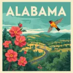Alabama roadside memorial state laws and regulations infographic for Marked by Memory.